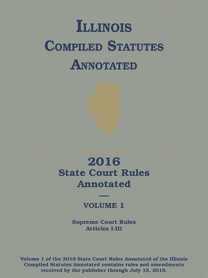 cover image of Illinois Court Rules Annotated
